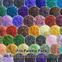Transparent Coarse Frit MEGA Palette Pack - 40 Color Kit - 5+ lbs of Glass Frit