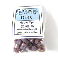 Mauve opal Dots D2402-96 COE 96 Glacial Art Glass