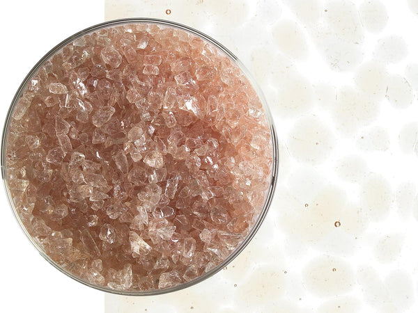 Rhubarb Pale Transparent Glass Frit Coarse Bullseye COE 90 Thumbnail