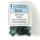 Jade Green Dots D0145 COE 90 Glacial Art Glass
