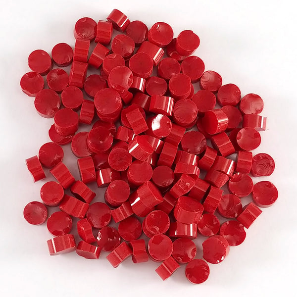 Cherry Red Semi-Opal Dots D1511-96 COE 96 Glacial Art Glass