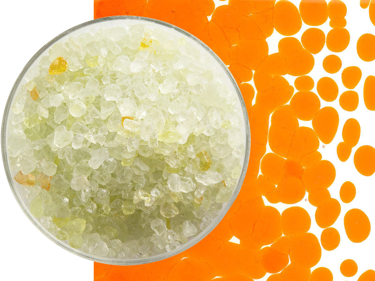 Light Orange Transparent Glass Frit Coarse Bullseye COE 90 Fusible ...