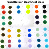 Dark Amber Transparent Dots D111-96 COE 96 Glacial Art Glass