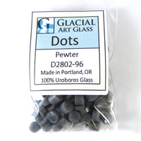 Pewter Dots D2802-96 COE 96 Glacial Art Glass