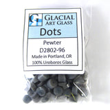 Pewter Dots D2802-96 COE 96 Glacial Art Glass