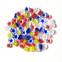 Assorted Stars Murrine ASRT-S-96 Millefiori COE 96 Glacial Art Glass