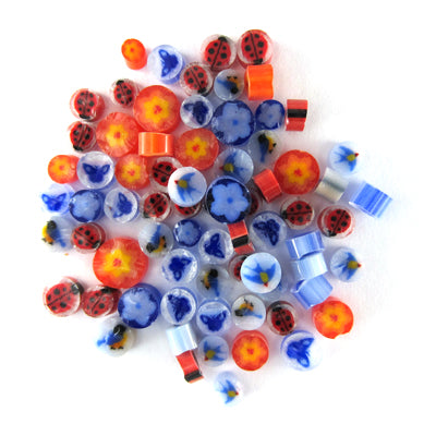 Assorted Spring Mix Murrine ASRT-SPRING-96 Millefiori COE 96 Glacial Art Glass