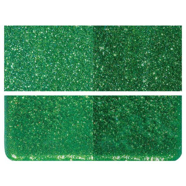 Aventurine Green Transparent COE 90 Bullseye 3mm Sheet Glass 3 Inch Square 117-1112-3INSQ
