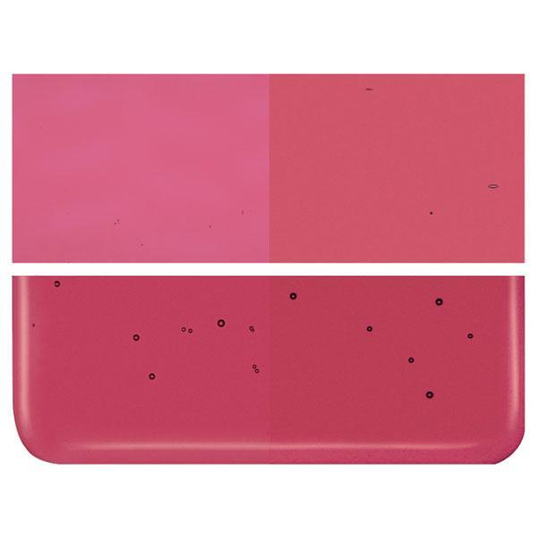 Cranberry Pink Transparent Striker COE 90 Bullseye 3mm Sheet Glass 3 Inch Square 070-1311-3INSQ