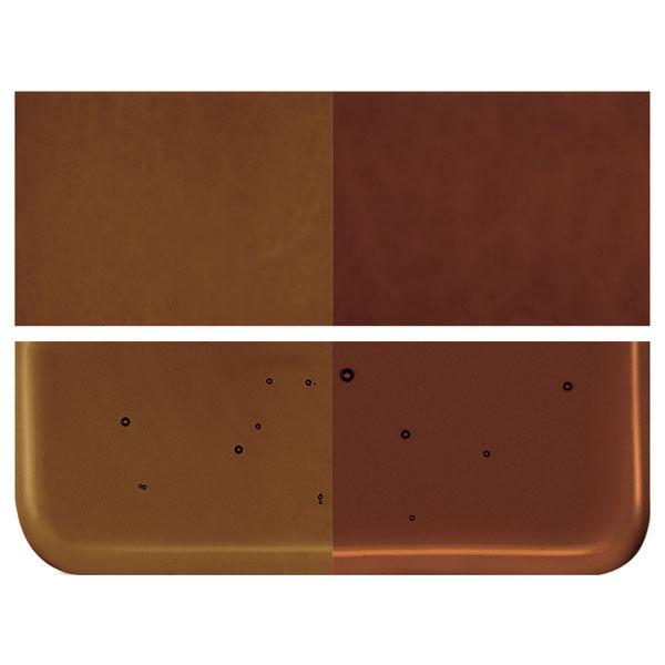 Dark Rose Brown Transparent COE 90 Bullseye 3mm Sheet Glass 3 Inch Square 114-1109-3INSQ