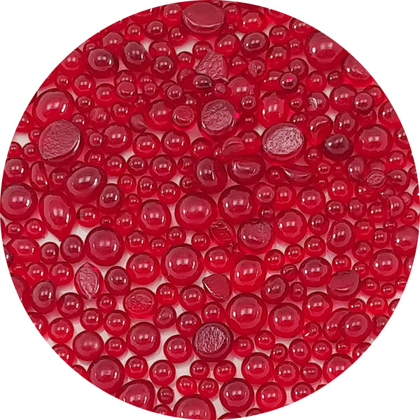 Red Trans Frit Balls FB1122 COE 90 Glacial Art Glass