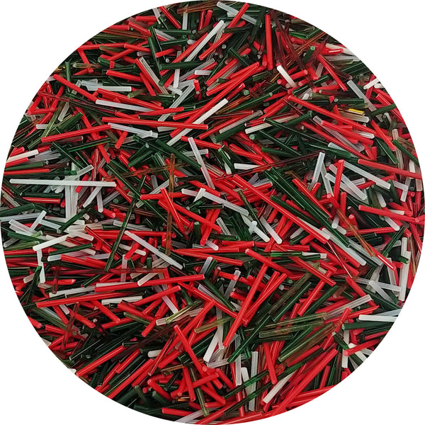 Holiday Stringfetti - COE 96 Oceanside Glass - ASRT-SF-HD-96