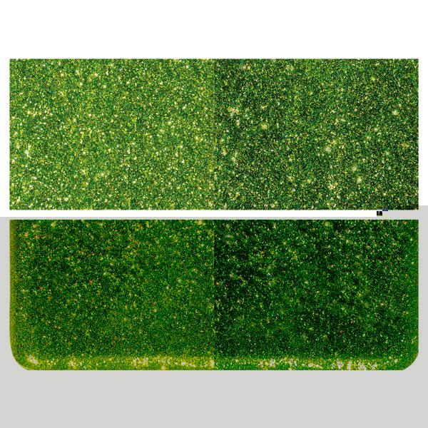Light Aventurine Green Transparent COE 90 Bullseye 3mm Sheet Glass 3 Inch Square 118-1412-3INSQ