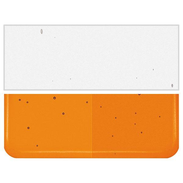 Light Orange Striker Transparent COE 90 Bullseye 3mm Sheet Glass 3 Inch Square 077-1025-3INSQ