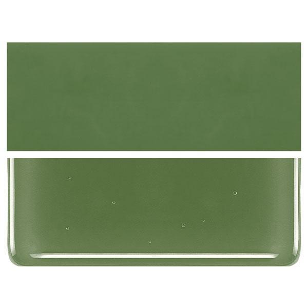 Olive Green COE 90 Bullseye 3mm Sheet Glass 3 Inch Square 015-212-3INSQ