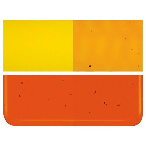 Orange Transparent COE 90 Bullseye 3mm Sheet Glass 3 Inch Square 076-1125-3INSQ