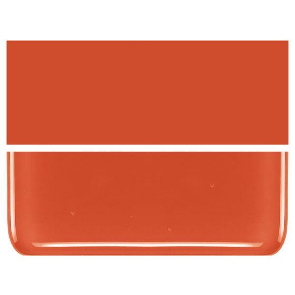 Pimento Red COE 90 Bullseye 3mm Sheet Glass 3 Inch Square 033-225-3INSQ