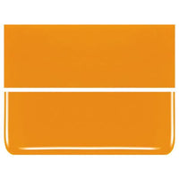 Pumpkin Orange COE 90 Bullseye 3mm Sheet Glass 3 Inch Square 042-321-3INSQ