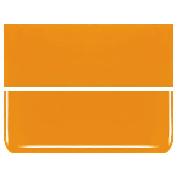 Pumpkin Orange COE 90 Bullseye 3mm Sheet Glass 3 Inch Square 042-321-3INSQ