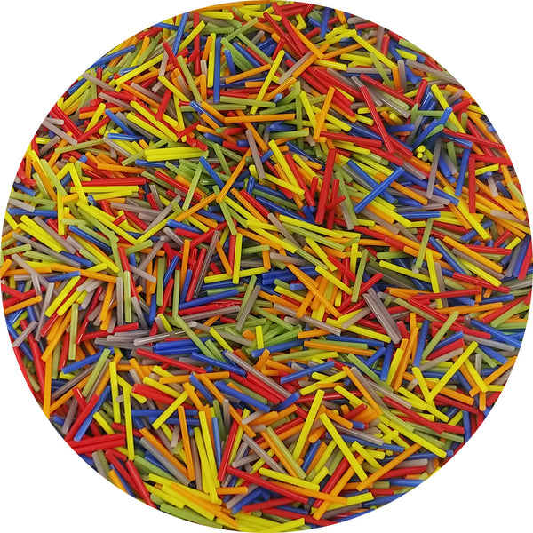 Rainbow Stringfetti - COE 96 Oceanside Glass - ASRT-SF-RB-96