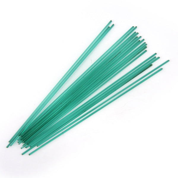 Emerald Green Transparent Stringer Sample S-1417-BE Bullseye Glass Stringer Sample Size