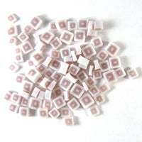 Pink & White Hip to Be Square SQ06-96 Millefiori COE 96 Glacial Art Glass