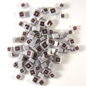 Purple & White Hip to be Square SQ07-96 Millefiori COE 96 Glacial Art Glass
