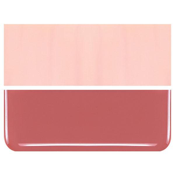 Salmon Pink COE 90 Bullseye 3mm Sheet Glass 3 Inch Square 032-305-3INSQ