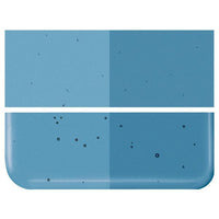 Steel Blue Transparent COE 90 Bullseye 3mm Sheet Glass 3 Inch Square 052-1406-3INSQ