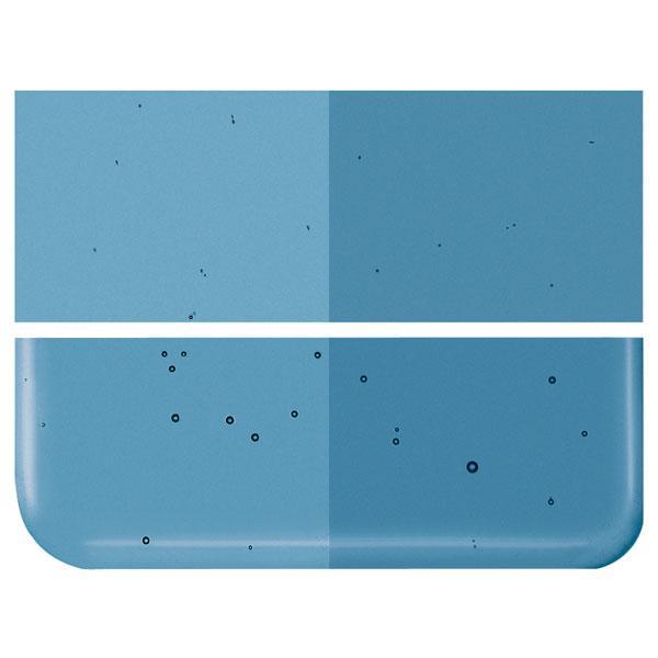 Steel Blue Transparent COE 90 Bullseye 3mm Sheet Glass 3 Inch Square 052-1406-3INSQ