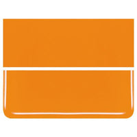 Tangerine Orange  COE 90 Bullseye 3mm Sheet Glass 3 Inch Square 043-25-3INSQ