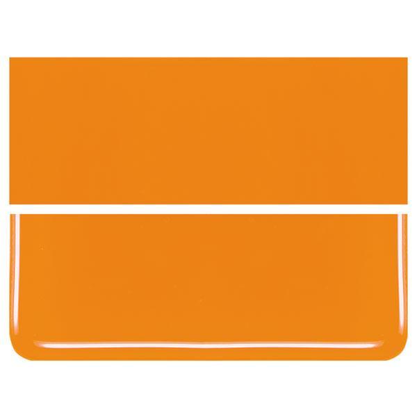 Tangerine Orange  COE 90 Bullseye 3mm Sheet Glass 3 Inch Square 043-25-3INSQ