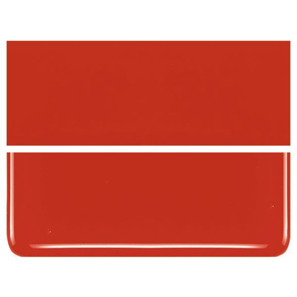 Tomato Red COE 90 Bullseye 3mm Sheet Glass 3 Inch Square 034-24-3INSQ