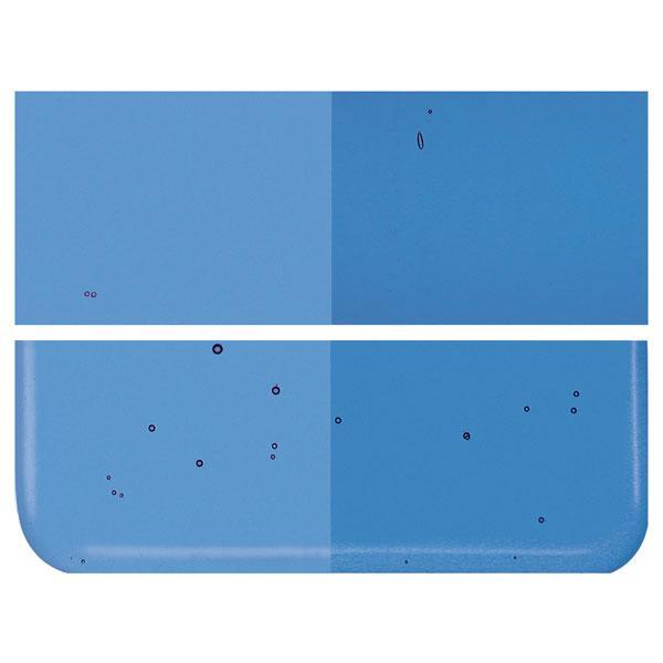 True Blue Transparent COE 90 Bullseye 3mm Sheet Glass 3 Inch Square 055-1464-3INSQ