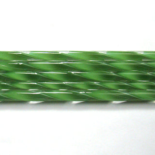 C216 Forest Green Ribbon Cane COE 90 Glass