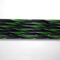 C233 Purple and Forest Green Ribbon Cane COE 90 Glass