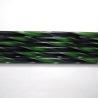 C233 Purple and Forest Green Ribbon Cane COE 90 Glass