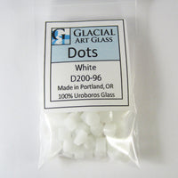 White Dots D200-96 COE 96 Glacial Art Glass